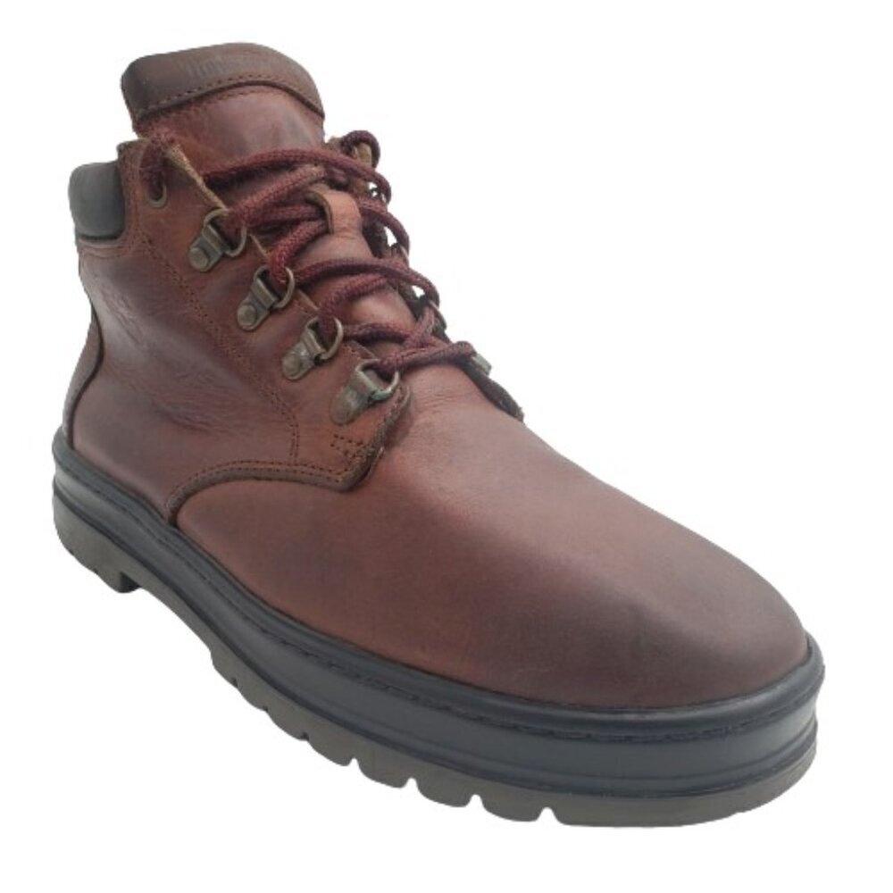 Timberland Vintage Brown Leather Upper Mens Ankle Boots Waterproof Size 12